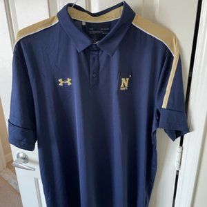 Navy Midshipmen Under Armour Sideline Recruit Performance Polo – Navy